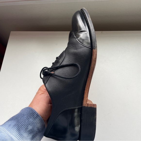 The Office of Angela Scott Black Leather Oxfords Mr. Evans Style 7 37 - Picture 6 of 12